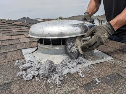 Cleaning Dryer Vent On Roof in Willowick