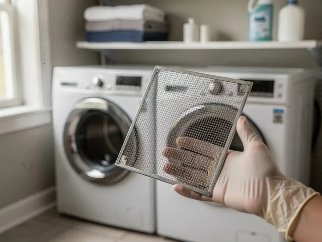 Willowick Dryer Vent Cleaning specialist performing detailed lint trap cleaning service in Willowick